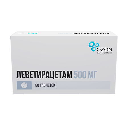 Леветирацетам таблетки покрыт.плен.об. 500 мг 60 шт