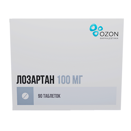 Изображение товара Лозартан таблетки для снижения давления 12,5 50 и 100 мг 90 шт Россия