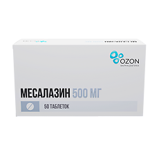 Изображение товара Месалазин таблетки кишечнорастворимые покрыт.об. 500 мг 50 шт