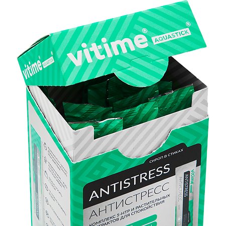 Витайм Аквастик Антистресс/VITime Aquastick Antistress жидкость в стиках по 10 мл 10 шт