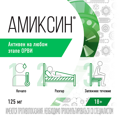 Амиксин таблетки покрыт.плен.об. 125 мг 6 шт