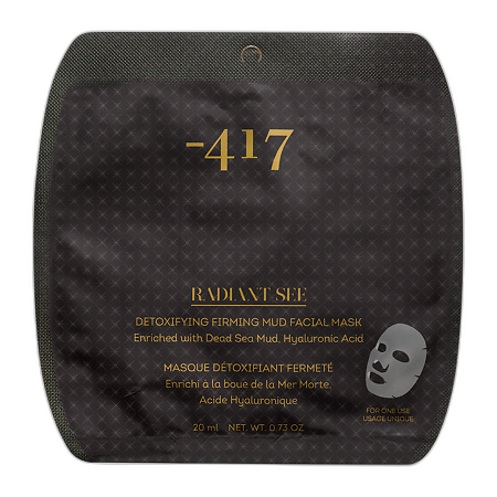 Minus 417 Radiant See Тканевая детокс-маска для упругости и плотности кожи лица с грязью Мертвого моря 20 мл 1 шт