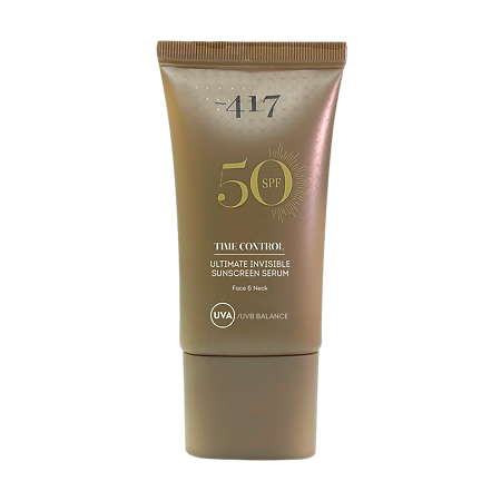 Minus 417 Time Control Антивозрастная солнцезащитная сыворотка для лица и шеи с пептидами и гиалуроновой кислотой SPF50 40 мл 1 шт