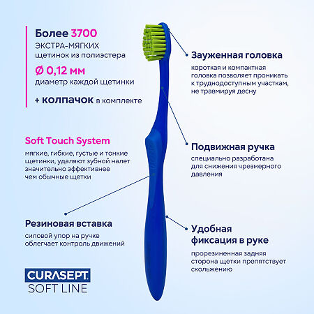 Curasept Softline Зубная щетка Extra Soft 012 экстра-мягкая 1 шт