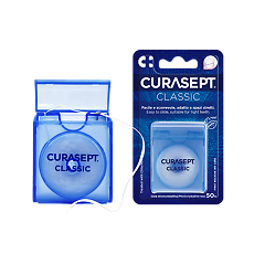 Купить Curasept Classico Зубная нить вощеная CHX 0,2% со вкусом мяты 50м 1 шт цена