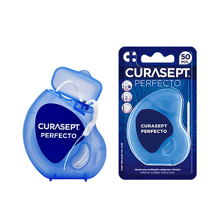 Curasept Perfecto Зубная нить губчатая мягковолокнистая суперфлосс 50 шт