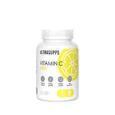 Купить Ultrasupps Витамин С/Vitamin C 1000 таблетки массой 1260 мг 60 шт цена
