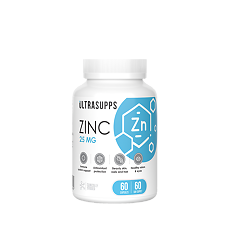 Купить Ultrasupps Цинк/Zinc 25 мг капсулы массой 346 мг 60 шт цена
