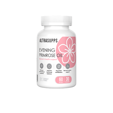 Ультрасаппс Масло вечерней примулы/ Ultrasupps Evening primrose oil капсулы массой 1380 мг 60 шт