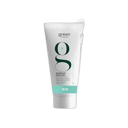 Green Skincare Purity+ Очищающий скраб с гранулами жожоба, улучшающий текстуру кожи лица 50 мл 1 шт