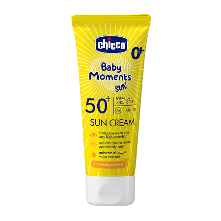 Изображение товара Chicco Крем солнцезащитный 0+ Baby Moments Sun SPF50+ 75 мл 1 шт