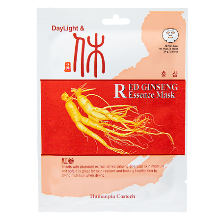 DayLight Тканевая маска с экстрактом красного женьшеня на основе эссенции 24 г 1 шт