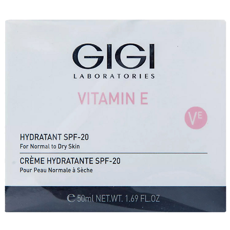 Изображение товара GIGI Vitamin E Крем увлажняющий для нормальной и сухой кожи лица Hydratant SPF20 50 мл 1 шт