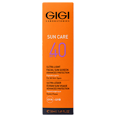 Купить GIGI Sun Care Легкая солнцезащитная эмульсия для лица увлажняющая Ultra Light SPF40 50 мл 1 шт цена