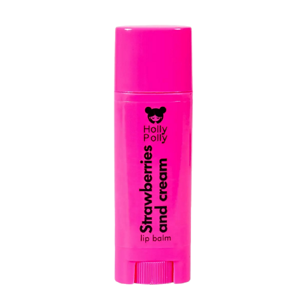 Holly Polly Бальзам для губ Crazy in love Клубника со сливками 4,8 г 1 шт