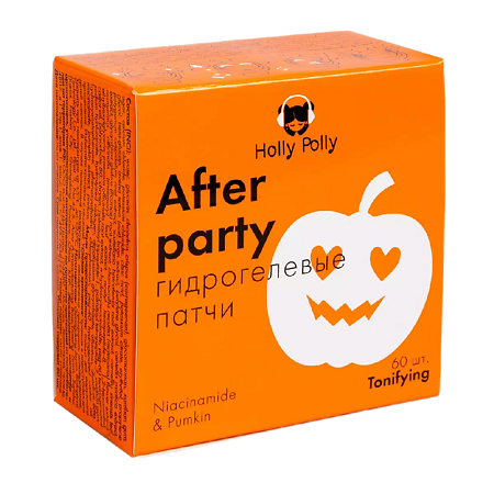 Изображение товара Holly Polly Гидрогелевые патчи для глаз After Party с ниацинамидом и экстрактом тыквы 60 шт