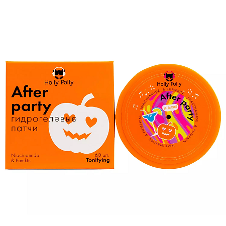 Holly Polly Гидрогелевые патчи для глаз After Party с ниацинамидом и экстрактом тыквы 60 шт
