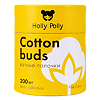 Holly Polly Ватные палочки бамбуковые косметические розовые 200 шт