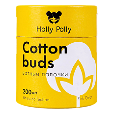 Купить Holly Polly Ватные палочки бамбуковые косметические розовые 200 шт цена