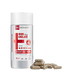 Купить Сплат (Splat) Биохак+ Железо 28 мг плюс синергисты йод, витамины капсулы массой 440 мг 90 шт цена