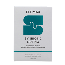Купить Elemax Synbiotic Nutrio Синбиотик Нутрио капсулы по 500 мг 20 шт цена