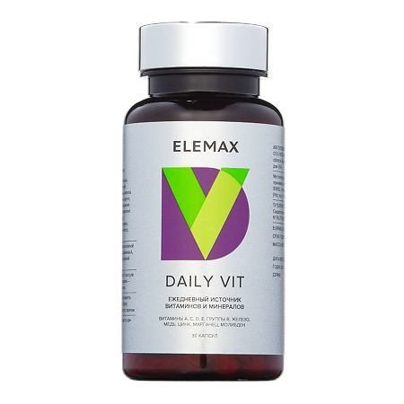 Elemax Daily Vit Дейли Вит капсулы по 650 мг 30 шт