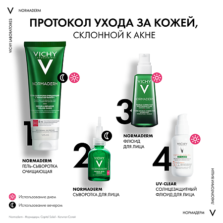 Vichy Normaderm Гель-сыворотка очищающая с эффектом пилинга 125 мл 1 шт