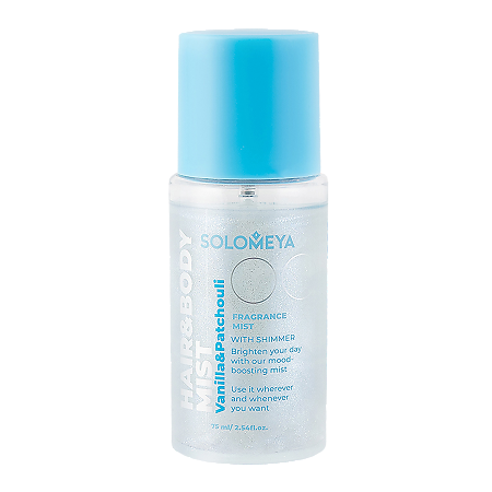 Solomeya Парфюмир мист д/волос и тела Черная Ваниль и Пачули с шиммером Black Vanilla Patchouli with shimmer 75 мл 1 шт 75 мл