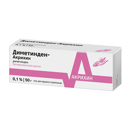 Диметинден-Акрихин гель для наружного применения 0,1 % 30 г 1 шт
