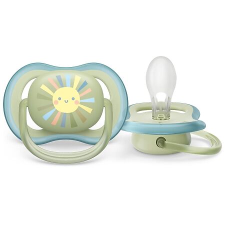 Philips Avent Пустышка Ultra Air SCF085/58 в комплекте с футляром для хранения и стерилизации 0-6 мес 2 шт