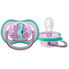 Купить Philips Avent Пустышка Ultra Air SCF086/06 в комплекте с футляром для хранения и стерилизации 6-18 мес 1 шт цена
