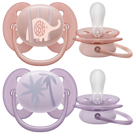 Изображение товара Пустышка Philips Avent Ultra Air 0-6 мес с футляром для стерилизации 2 шт