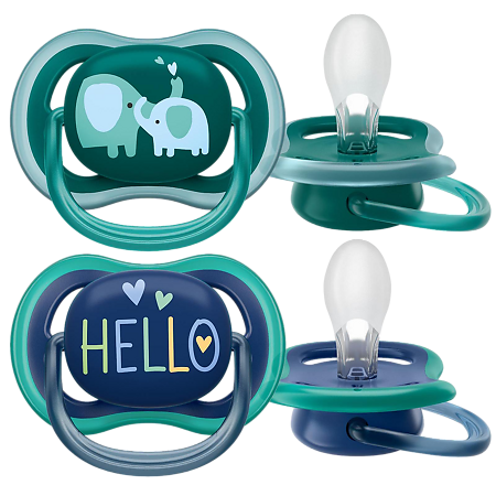 Изображение товара Philips Avent Пустышка Ultra Air SCF349/18 в комплекте с футляром для хранения и стерилизации 18+ мес 2 шт