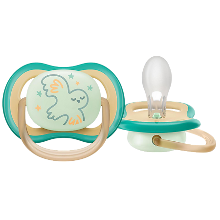 Изображение товара Светящаяся ночная пустышка Philips Avent Ultra Air Night SCF377/01 для малышей 0-6 мес