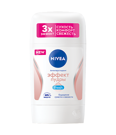 Nivea Дезодорант-антиперспирант Эффект пудры Fresh стик женский 50 мл 1 шт
