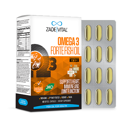 Заде Витал/Zade Vital Омега 3 Форте мягкие желатиновые капсулы 4 40 шт