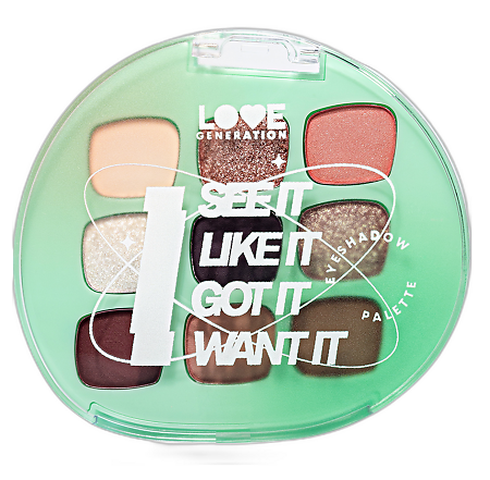 Изображение товара Палетка теней для век Love Generation I see it I like it I want it 01 9 оттенков