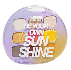 Купить Love Generation Палетка теней для век Eyeshadow Palette Be your own sunshine 01 9 оттенков 7,2 г 1 шт цена