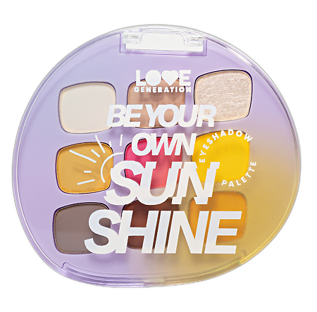 Изображение товара Love Generation Палетка теней для век Eyeshadow Palette Be your own sunshine 01 9 оттенков 7,2 г 1 шт