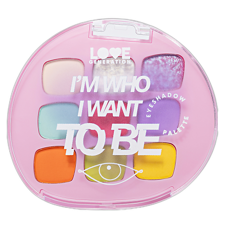 Изображение товара Love Generation Палетка теней для век Eyeshadow Palette I’m who I want to be 01 9 оттенков 7,2 г 1 шт