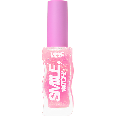 Love Generation Блеск для губ Lipgloss Smile *itch! тон 05 прозрачный с золотистыми сияющими частицами 10 мл 1 шт