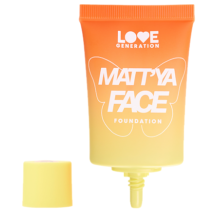 Изображение товара Love Generation Матирующий тональный крем c экстрактом матчи Matt'ya Face тон 02 светлый бежевый 30 мл 1 шт