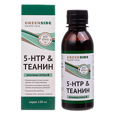 Купить Green Side 5-HTP& Теанин и витамины группы В сироп 150 мл 1 шт цена
