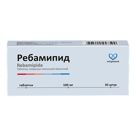 Ребамипид таблетки покрыт.плен.об. 100 мг 30 шт
