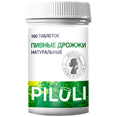 Изображение товара PILULI Пивные дрожжи натуральные Эко Мон таблетки массой 0,45 г 100 шт