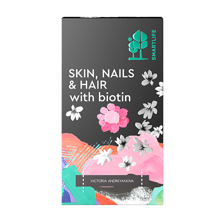СмартЛайф Комплекс Кожа, ногти, волосы с биотином / SmartLife Skin, Nails & Hair with biotin капсулы по 800 мг 60 шт