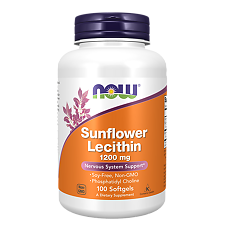 Купить Now Лецитин подсолнечника 1200 мг / Sunflower Lecithin 1200 mg капсулы массой 1845 мг 100 шт цена