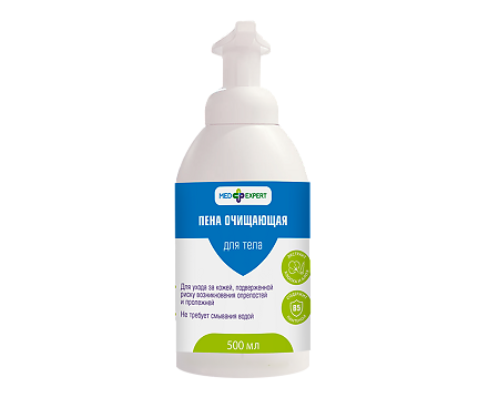 Med Expert Пена очищающая для гигиены тела без смывания 500 мл 1 шт