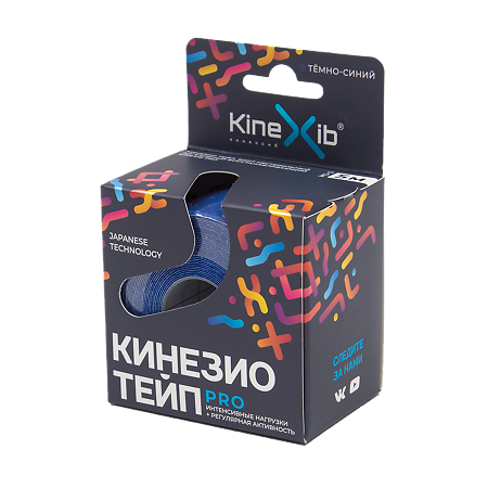 Кинезио-тейп Kinexib Pro темно-синий 5 м х 5 см 1 шт