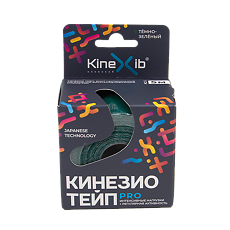Купить Кинезио-тейп Kinexib Pro темно-зеленый 5 м х 5 см 1 шт цена
